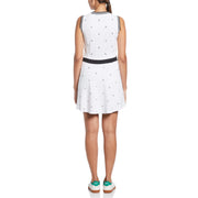 Allover Pete V-Neck Dress (Bright White) 