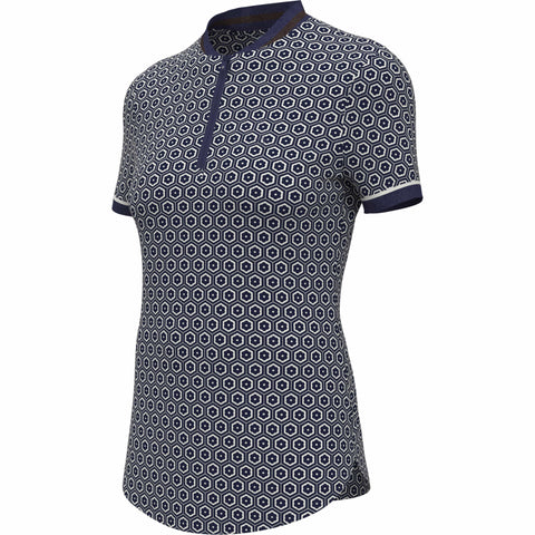 Womens Geo Blade Collar Golf T-Shirt (Astral Night) 