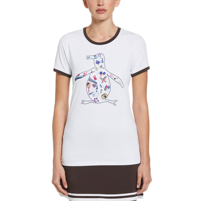 Tennis Icon Pete Performance Tennis Tee (Bright White) 