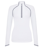 Women's Solid Sun Protection Tennis Shirt-Women's Shirts-Original Penguin