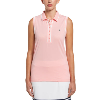 Women's Short Sleeve Veronica Polo (Geranium Pink) 