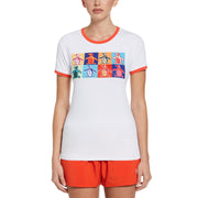 Pop Art Pete Performance Tennis Tee (Bright White) 