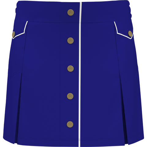 Womens Snap Front Retro Golf Skort (Bluing) 