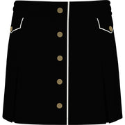 Womens Snap Front Retro Golf Skort (Caviar) 