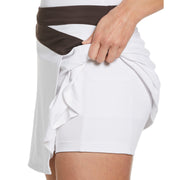 Tennis Asymmetrical Pleated Skirt (Bright White) 