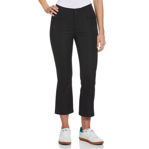 Veronica Open Front Crop Flare Golf Pant (Caviar) 